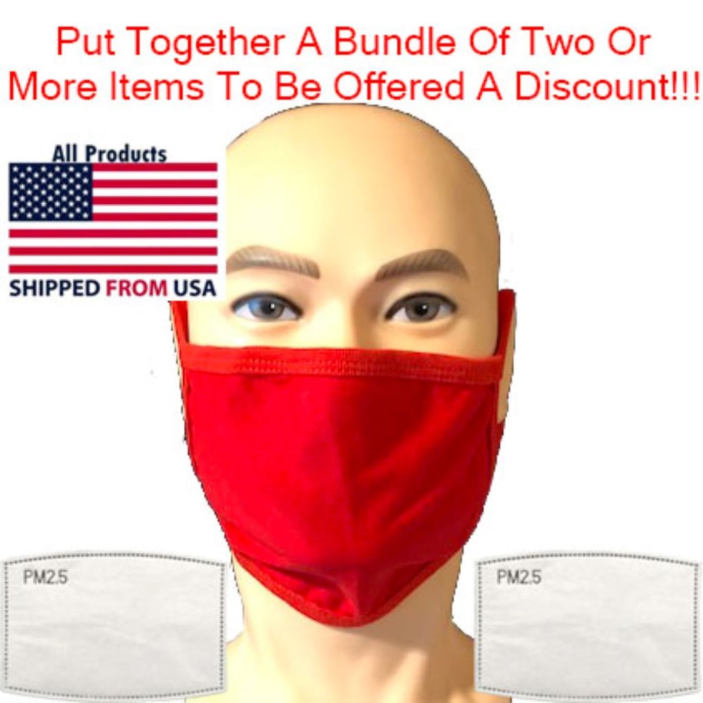 Washable Face Mask - Red
